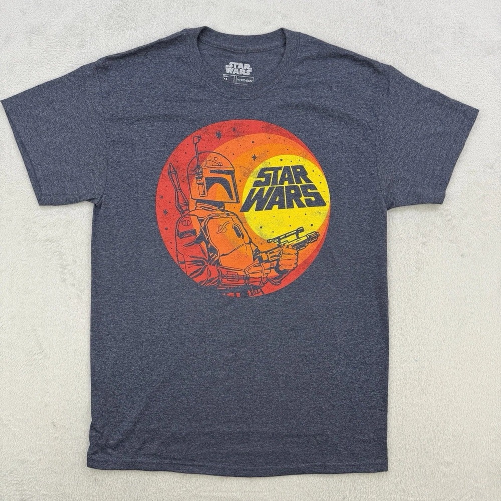 Star Wars Shirt Mens Boba Fett Graphic T Shirt‎ Small Charcoal Gray Fifth Sun